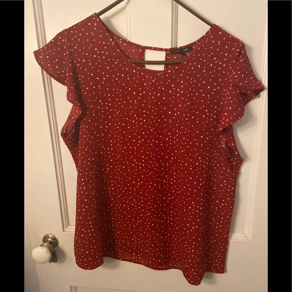 Stitch Fix Papermoon XL Red Blouse. NWT